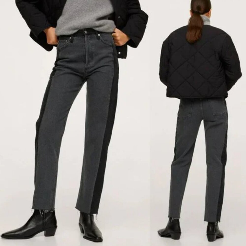 Mango High Waist Straight Jeans